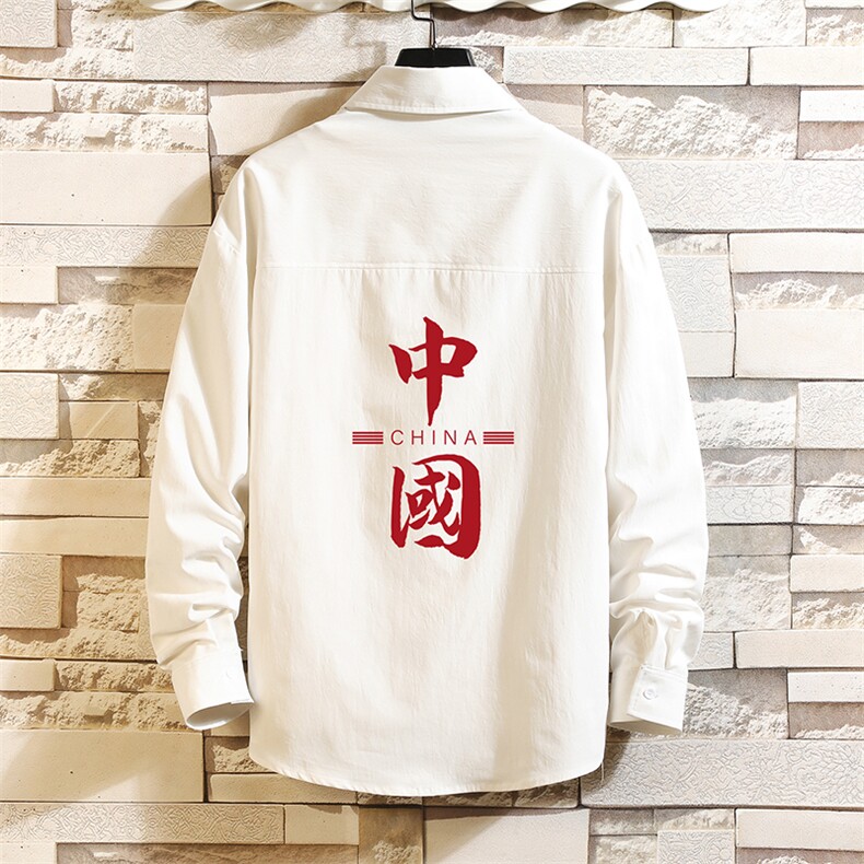 CS15198-P38加绒款-P48长袖衬衫男士大码宽松衬衣男寸衫砖墙,男装衬衫,电商A040A