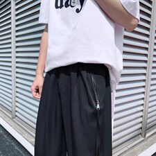 春夏休闲裤男直筒垂感ins潮牌港风西装布K2983P35，男装休闲裤，星座1116-2