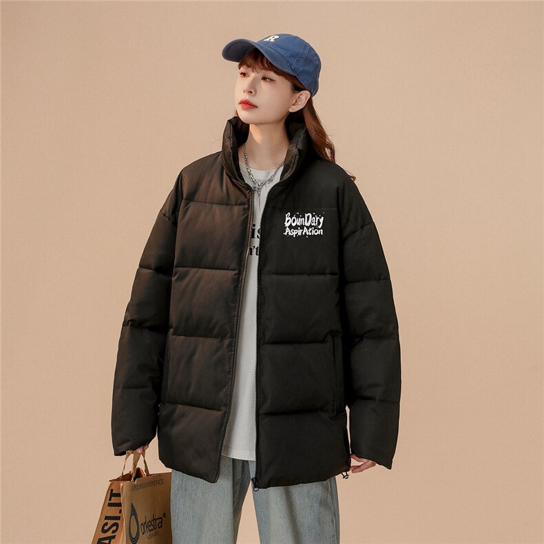 中性22冬季潮流西海岸字母印花立领棉服TPMY56P65控99特批无差价,男装棉衣,A247A