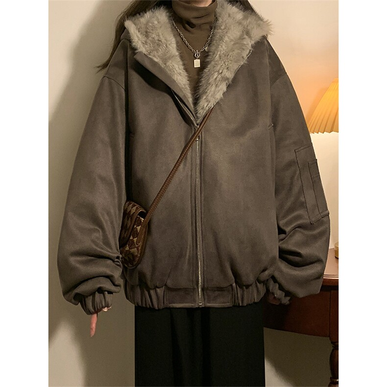 主推冬季连帽新款宽松/座山雕外套潮加厚棉衣XZ102B-1M817-P115图片
