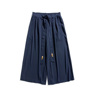 夏季 风宋制改良汉服绣花长裤古风冰丝阔腿裤情侣潮 K332/P85图片
