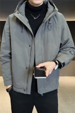 二棉B3538825P1352025灰冬季新款保暖夹克棉衣冲锋衣加厚外套，男装夹克，电商B353