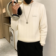 B216MY5154P702025秋冬装新款男士纯色圆领毛衣打底衫小伙风，男装针织衫/毛衣，电商B216（原B302）
