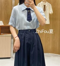 夏季新款学院风可拆卸领结上衣，其它，知否