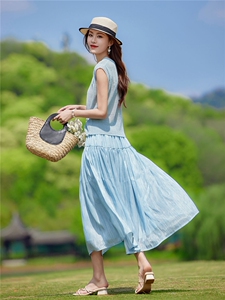 现货2026年夏季休闲风圆领毛衣抗皱修身型微弹女套头上衣两件套图片
