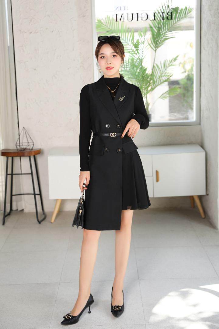 时尚两件套风衣裙，女装风衣，湘怡服饰