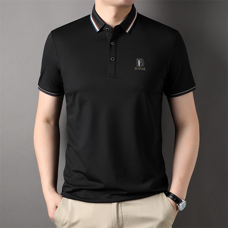 商务男士短袖T恤夏季保罗中年汗衫衣服Polo衫男刺绣翻领半袖体恤,男装T恤,电商B212（原钱塘6029）