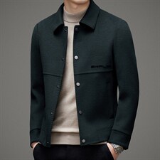 冬季新款羊毛夹克短款男装商务休闲翻领厚冬装外套MSNAY6135-P355图片