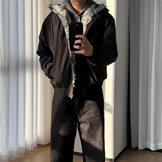 型男boxy夹克版型美潮毛领座山雕棉服W1808/特P95，男装夹克，电商B350
