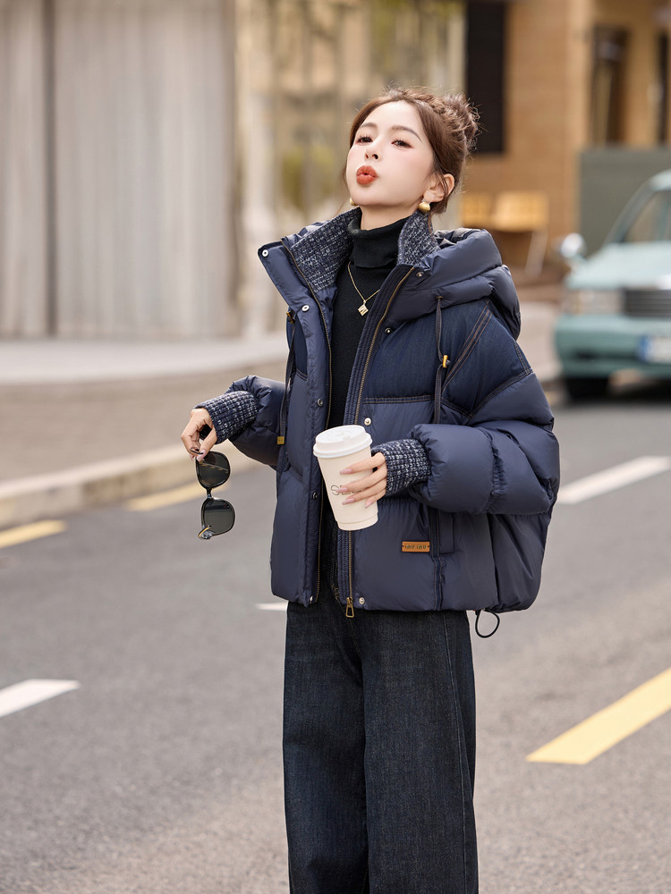 【已ce！款式极好】现货白鸭绒外套,女装羽绒服,素月