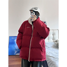 冬季新款港风潮牌男女立领保暖棉服面包服XZ213-7366-P108控128，男装棉衣，星座213