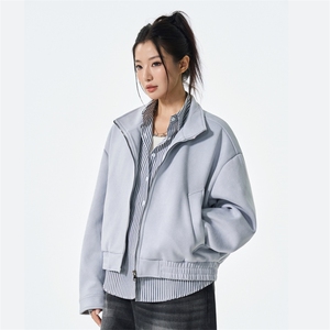 400克重磅鹿皮绒简易宽松泡泡袖光版夹克男女外套A406 JK5628 P93图片
