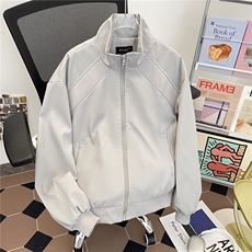 立领棒球服男春秋季保暖棉服潮牌夹克6113P60，男装夹克，星座410-2