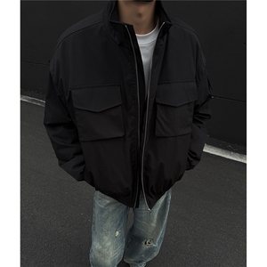 冬季新款多口袋工装立领棉衣外套美式休闲夹棉加厚棉服 D393 P100图片