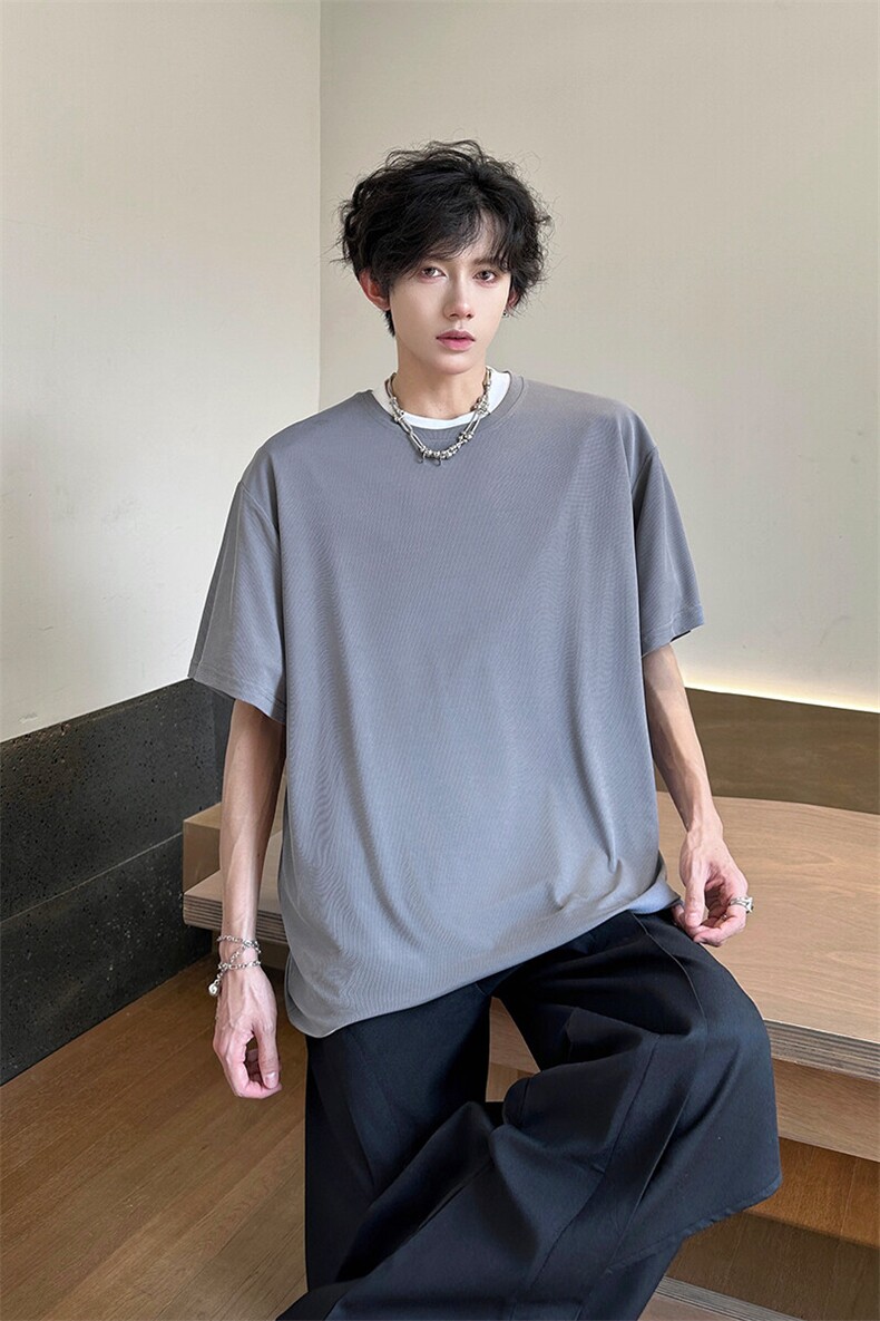 8XL-M高品质！！特大码冰丝速干T恤男透气短袖上衣纯色DX314P25,男装T恤,电商D206-1