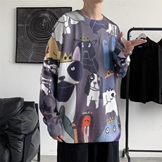美式圆领毛衣男慵懒风休闲针织衫GM65P40，男装针织衫/毛衣，星座1116-2