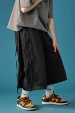 秋季男女直筒阔腿七分裤ins宽松休闲短裤K488/P55控69图片