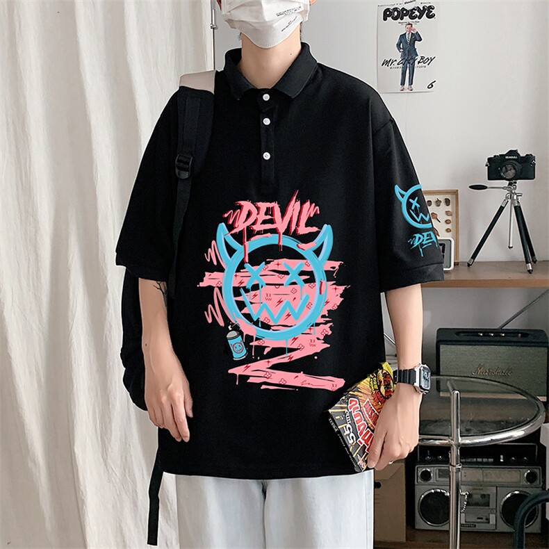 PL57178-P35翻领短袖polo衫男大码胖子半袖t恤男有领保罗衫模特，男装Polo衫，电商A040