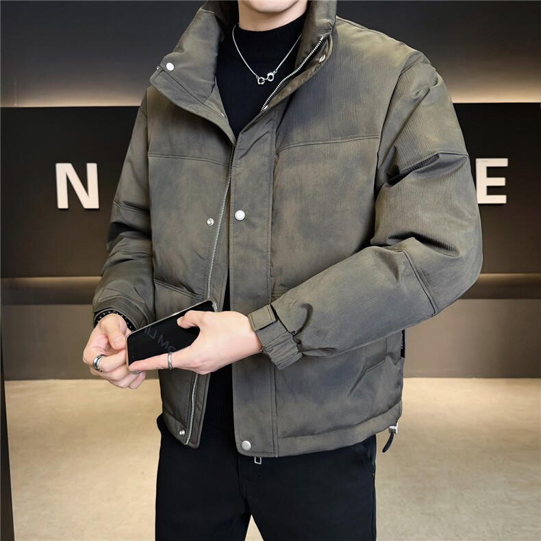 标90男休闲立领羽绒服图案面包服外套上衣A329-YR2553-P255,男装羽绒服,电商A329