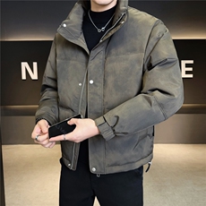 标90男休闲立领羽绒服图案面包服外套上衣A329-YR2553-P255，男装羽绒服，电商A329