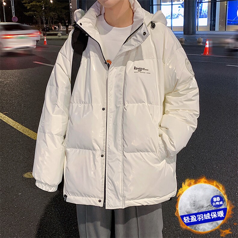 特批港风夜景新款标80白鸭绒连帽羽绒服YR100P165控268，男装羽绒服，电商A247