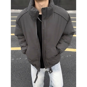 现货冬季美式休闲加厚雪山外套夹克立领纯色三防户外工装棉服图片