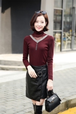 中腰百搭时尚PU半身裙包臀裙2021年秋季短裙拉链，女装半身裙，婵米儿