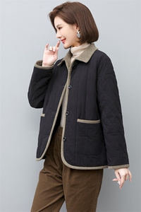 棉衣棉服女2022新款冬季中年妈妈冬季棉袄夹棉外套图片