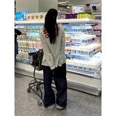 25网图260G高品质三本针纯棉圆领字母印花长袖T恤CT624-P38，男装T恤，电商C310