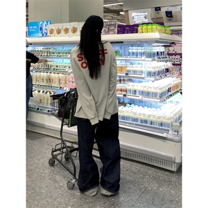 25网图260G高品质三本针纯棉圆领字母印花长袖T恤CT624-P38图片