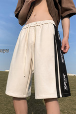 XZ616夏季新款麂皮绒印花拼接短裤休闲五分裤TY857P45控58，男装牛仔裤，星座512A（原616）