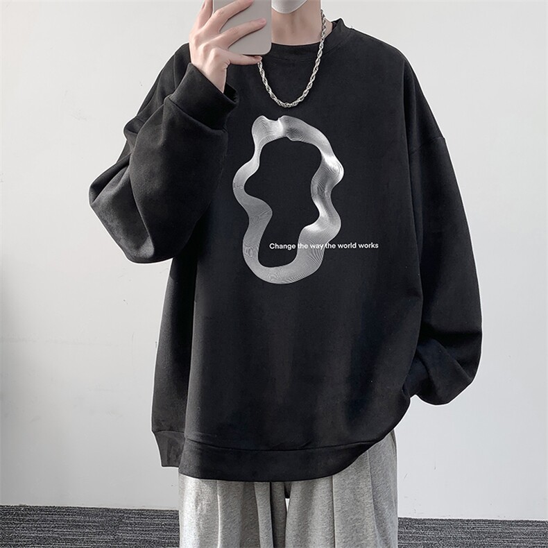 麂皮绒卫衣男大码重磅长袖t恤男JW81390-P35,男装卫衣,电商A040
