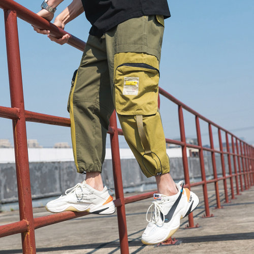 2021夏季九分工装裤百搭束脚裤多口袋新款潮A305-KX-805-P43,男装休闲裤,电商B306