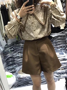 韩版碎花衬衫图片