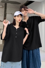 现货主推差价给力大码情侣V领风情侣休闲短袖T恤T605P33，男装T恤，电商B226