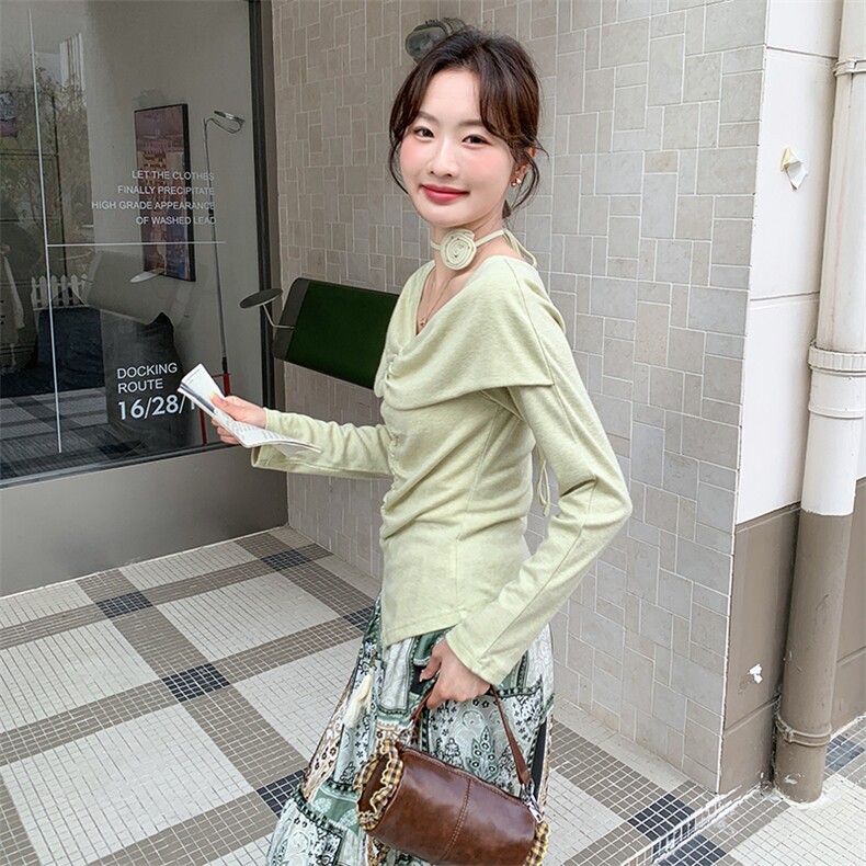 2026新款露肩上衣+花色半身裙两件套,女装套装/套裙,纯色衣恋