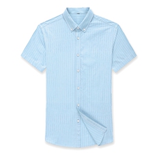 AD22119钱塘2020-3夏季男士高端全棉条纹短袖衬衫P65，男装衬衫，钱塘207-3