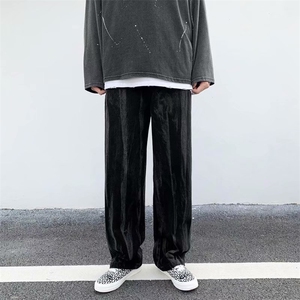 暗黑扎染做旧百搭宽松阔腿牛仔裤男潮牌嘻哈ins复古长裤k302-p40图片