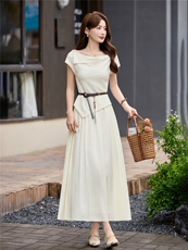 2026年夏季法式新款连衣裙配腰带气质淑女BAO款两件套装，女装套装/套裙，依如秀(原杭风阁)