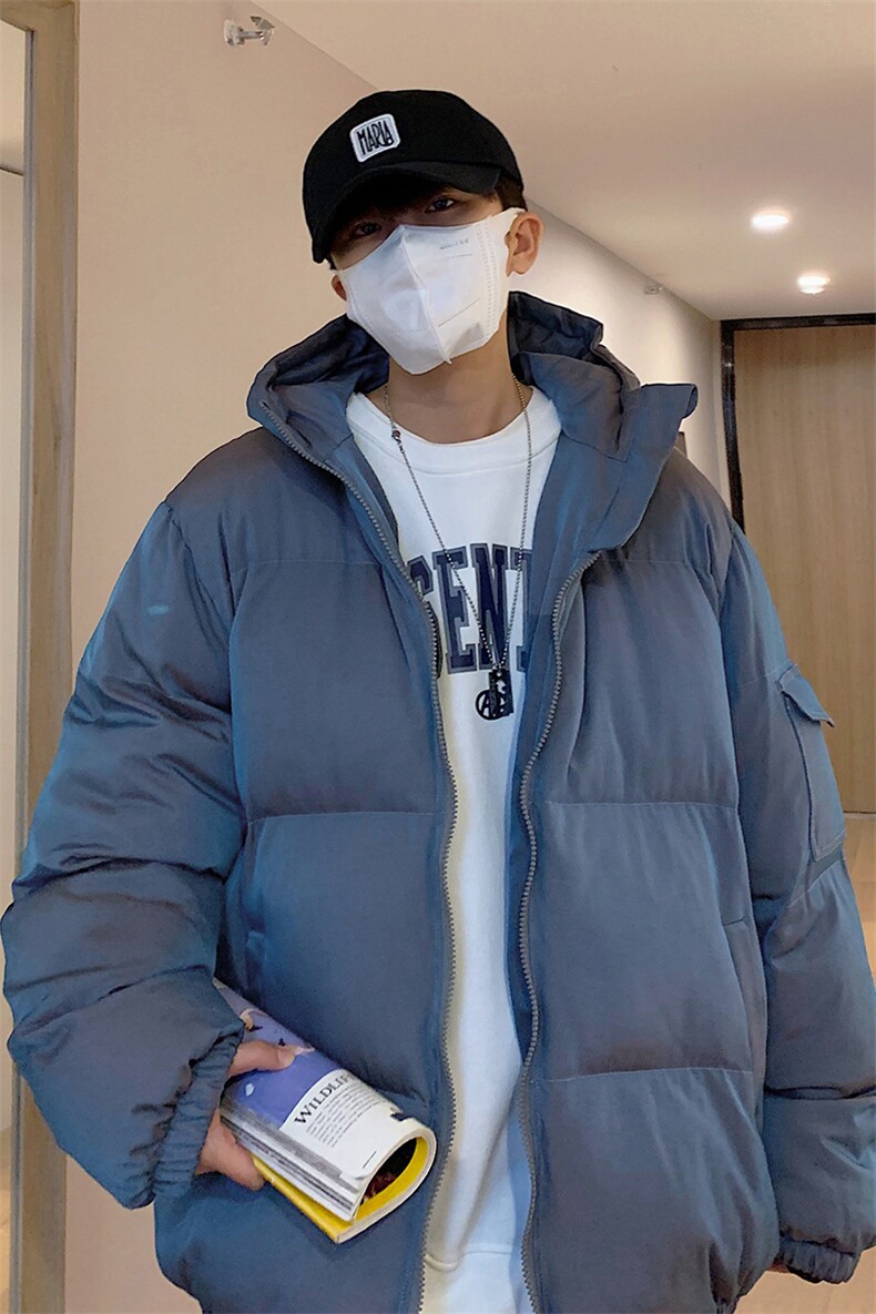 M662P80港风外景纯色百搭加大码情侣装学生外套棉衣棉服冬装,男装棉衣,电商A026-1
