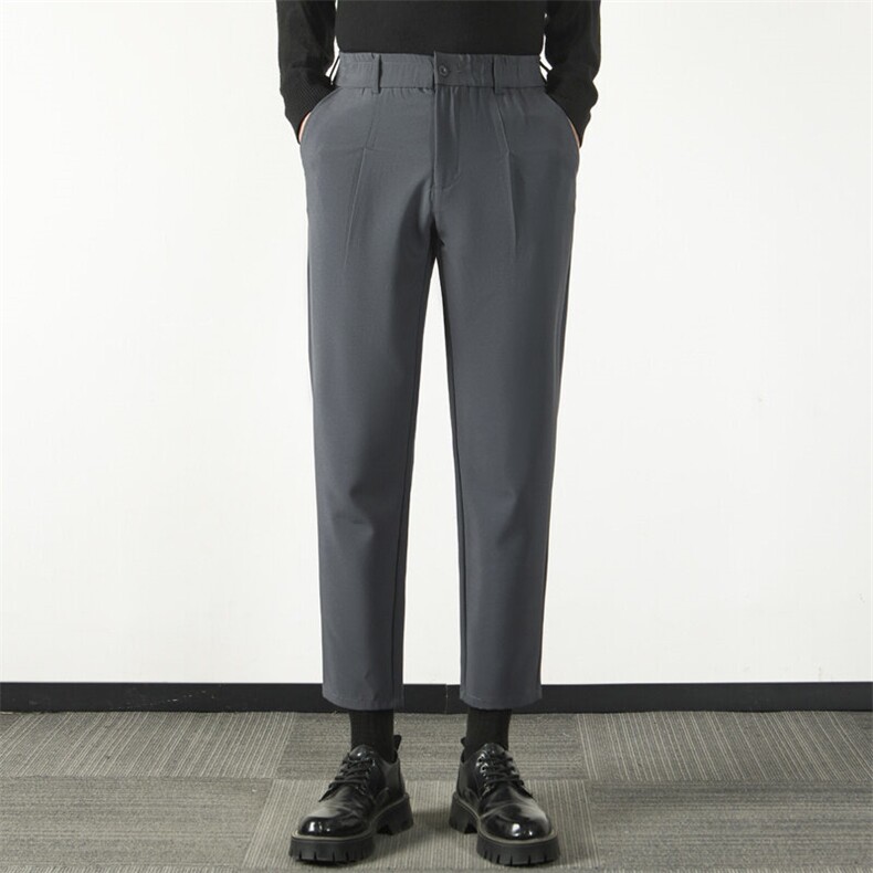 男生2026秋季新款九分小西裤男士直筒秋天休闲西装裤子男E01，男装西裤，星座1116A-2（原606A-1）