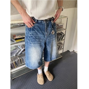 【有货】DYK8032-批45原版质量美式复古水洗阔腿七分裤男夏季短裤图片