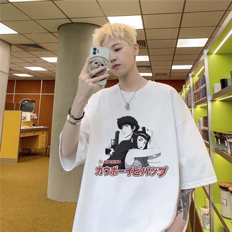 纯棉短袖T恤男士夏季宽松卡通印花半袖上衣服D328-T2458-P20,男装T恤,电商D328