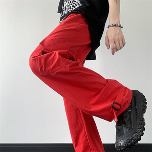 B221 美式ins街头hiphop宽松休闲多口袋工装裤子 LK23120-P65控88图片