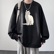 麂皮绒卫衣男大码重磅长袖t恤男JW81407-P35，男装T恤，电商A040