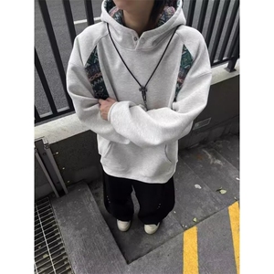 5550-P46新款港风潮流韩版宽松休闲运动连帽卫衣图片