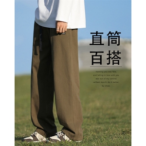 休闲百搭宽松阔腿裤秋季潮流直筒春秋裤运动裤- K661特批40图片