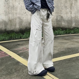 26@美式复古宽松cleanfit口袋弯刀裤廓形工装牛仔裤S50106P56网图图片