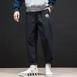 K43059-P25 加绒款-P35 休闲裤男士大码宽松九分运动裤男裤男直筒图片