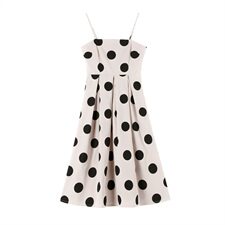 现货主推款高点击高转化大圆点吊带裙1318A-D04，女装背心吊带，西子